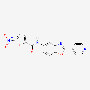 molecular formula C17H10N4O5 B5006090 5-nitro-N-[2-(4-pyridinyl)-1,3-benzoxazol-5-yl]-2-furamide 