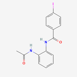 molecular formula C15H13IN2O2 B5006114 N-[2-(acetylamino)phenyl]-4-iodobenzamide 