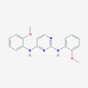 molecular formula C18H18N4O2 B500612 N-[2-(2-methoxyanilino)-4-pyrimidinyl]-N-(2-methoxyphenyl)amine 
