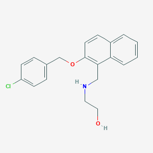 molecular formula C20H20ClNO2 B500614 2-[({2-[(4-Chlorobenzyl)oxy]-1-naphthyl}methyl)amino]ethanol 