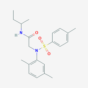 molecular formula C21H28N2O3S B5006152 N~1~-(sec-butyl)-N~2~-(2,5-dimethylphenyl)-N~2~-[(4-methylphenyl)sulfonyl]glycinamide 