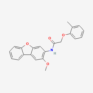 molecular formula C22H19NO4 B5006162 N-(2-methoxydibenzo[b,d]furan-3-yl)-2-(2-methylphenoxy)acetamide 