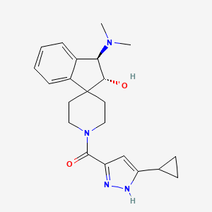 (5-cyclopropyl-1H-pyrazol-3-yl)-[(1R,2R)-1-(dimethylamino)-2-hydroxyspiro[1,2-dihydroindene-3,4'-piperidine]-1'-yl]methanone