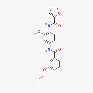 N-[2-methoxy-4-[(3-propoxybenzoyl)amino]phenyl]furan-2-carboxamide