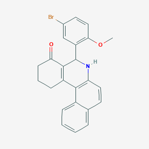 molecular formula C24H20BrNO2 B5006236 5-(5-bromo-2-methoxyphenyl)-2,3,5,6-tetrahydrobenzo[a]phenanthridin-4(1H)-one 