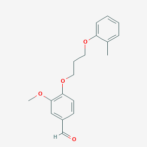 molecular formula C18H20O4 B5006260 3-methoxy-4-[3-(2-methylphenoxy)propoxy]benzaldehyde 