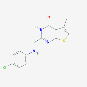 2-[(4-chloroanilino)methyl]-5,6-dimethylthieno[2,3-d]pyrimidin-4(3H)-one