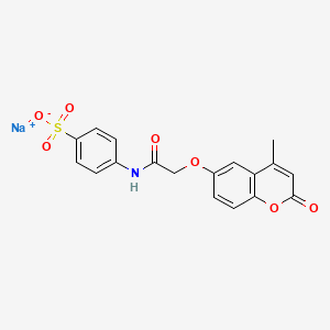 molecular formula C18H14NNaO7S B5006320 sodium 4-({[(4-methyl-2-oxo-2H-chromen-6-yl)oxy]acetyl}amino)benzenesulfonate 