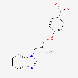 molecular formula C18H18N2O4 B5006323 4-[2-hydroxy-3-(2-methylbenzimidazol-1-yl)propoxy]benzoic acid 