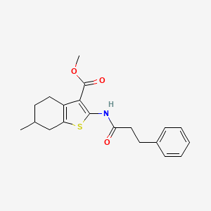 methyl 6-methyl-2-[(3-phenylpropanoyl)amino]-4,5,6,7-tetrahydro-1-benzothiophene-3-carboxylate