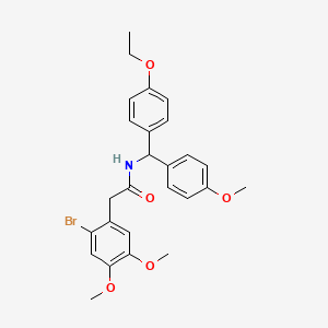 2-(2-bromo-4,5-dimethoxyphenyl)-N-[(4-ethoxyphenyl)(4-methoxyphenyl)methyl]acetamide