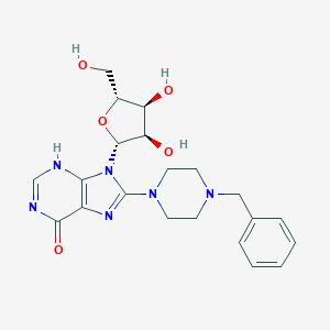8-(4-benzylpiperazin-1-yl)-9-[(2R,3R,4S,5R)-3,4-dihydroxy-5-(hydroxymethyl)oxolan-2-yl]-3H-purin-6-one