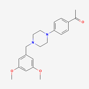 1-[4-[4-[(3,5-Dimethoxyphenyl)methyl]piperazin-1-yl]phenyl]ethanone