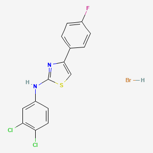 N-(3,4-dichlorophenyl)-4-(4-fluorophenyl)-1,3-thiazol-2-amine;hydrobromide