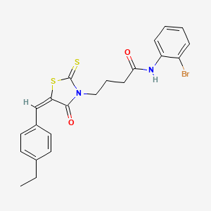 N-(2-bromophenyl)-4-[5-(4-ethylbenzylidene)-4-oxo-2-thioxo-1,3-thiazolidin-3-yl]butanamide