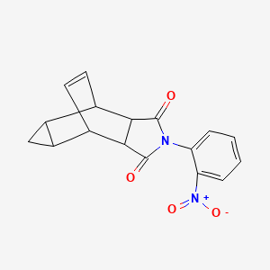 4-(2-nitrophenyl)-4-azatetracyclo[5.3.2.0~2,6~.0~8,10~]dodec-11-ene-3,5-dione