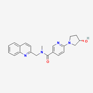 6-[(3S)-3-hydroxypyrrolidin-1-yl]-N-methyl-N-(quinolin-2-ylmethyl)pyridine-3-carboxamide