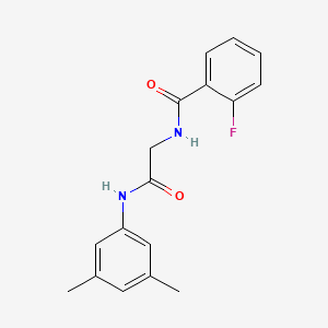 N-{2-[(3,5-dimethylphenyl)amino]-2-oxoethyl}-2-fluorobenzamide