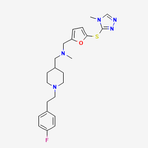 ({1-[2-(4-fluorophenyl)ethyl]-4-piperidinyl}methyl)methyl({5-[(4-methyl-4H-1,2,4-triazol-3-yl)thio]-2-furyl}methyl)amine