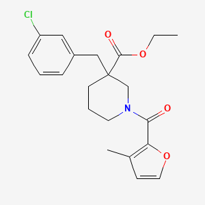 ethyl 3-(3-chlorobenzyl)-1-(3-methyl-2-furoyl)-3-piperidinecarboxylate