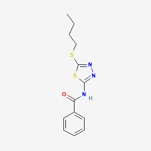 molecular formula C13H15N3OS2 B5006549 N-(5-butylsulfanyl-1,3,4-thiadiazol-2-yl)benzamide 