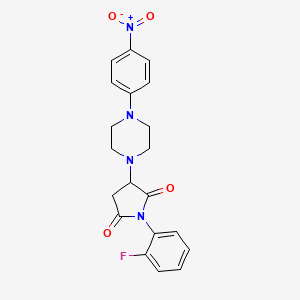 1-(2-fluorophenyl)-3-[4-(4-nitrophenyl)-1-piperazinyl]-2,5-pyrrolidinedione