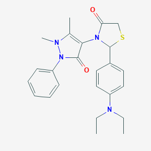 2-[4-(diethylamino)phenyl]-3-(1,5-dimethyl-3-oxo-2-phenyl-2,3-dihydro-1H-pyrazol-4-yl)-1,3-thiazolidin-4-one