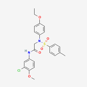 N~1~-(3-chloro-4-methoxyphenyl)-N~2~-(4-ethoxyphenyl)-N~2~-[(4-methylphenyl)sulfonyl]glycinamide