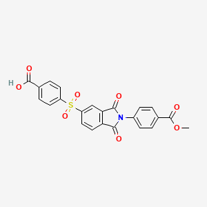 4-({2-[4-(methoxycarbonyl)phenyl]-1,3-dioxo-2,3-dihydro-1H-isoindol-5-yl}sulfonyl)benzoic acid