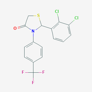 molecular formula C16H10Cl2F3NOS B500657 2-(2,3-Dichlorophenyl)-3-[4-(trifluoromethyl)phenyl]-1,3-thiazolidin-4-one 