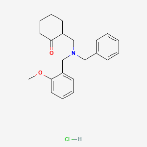 2-[[Benzyl-[(2-methoxyphenyl)methyl]amino]methyl]cyclohexan-1-one;hydrochloride