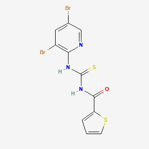 N-{[(3,5-dibromo-2-pyridinyl)amino]carbonothioyl}-2-thiophenecarboxamide