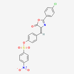 4-{[2-(4-chlorophenyl)-5-oxo-1,3-oxazol-4(5H)-ylidene]methyl}phenyl 4-nitrobenzenesulfonate