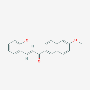 molecular formula C21H18O3 B500661 1-(6-Methoxy-2-naphthyl)-3-(2-methoxyphenyl)-2-propen-1-one 