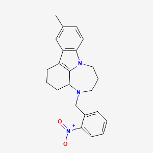 11-methyl-4-(2-nitrobenzyl)-1,2,3,3a,4,5,6,7-octahydro[1,4]diazepino[3,2,1-jk]carbazole