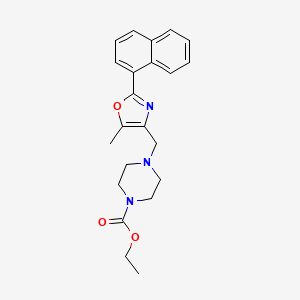 molecular formula C22H25N3O3 B5006616 ethyl 4-{[5-methyl-2-(1-naphthyl)-1,3-oxazol-4-yl]methyl}-1-piperazinecarboxylate 