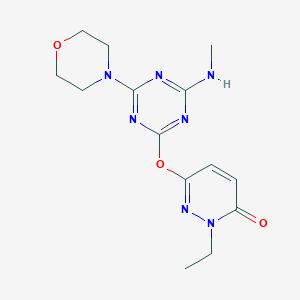 2-ethyl-6-{[4-(methylamino)-6-(4-morpholinyl)-1,3,5-triazin-2-yl]oxy}-3(2H)-pyridazinone