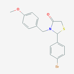 2-(4-Bromophenyl)-3-(4-methoxybenzyl)-1,3-thiazolidin-4-one