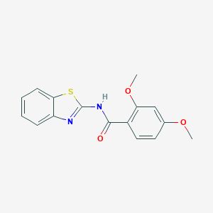 molecular formula C16H14N2O3S B500665 N-(1,3-benzothiazol-2-yl)-2,4-dimethoxybenzamide CAS No. 190437-79-7