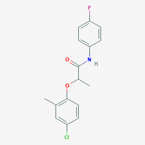 molecular formula C16H15ClFNO2 B5006652 2-(4-chloro-2-methylphenoxy)-N-(4-fluorophenyl)propanamide 