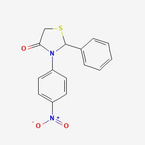 molecular formula C15H12N2O3S B5006665 3-(4-nitrophenyl)-2-phenyl-1,3-thiazolidin-4-one 