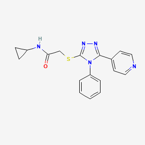 N-cyclopropyl-2-{[4-phenyl-5-(4-pyridinyl)-4H-1,2,4-triazol-3-yl]thio}acetamide