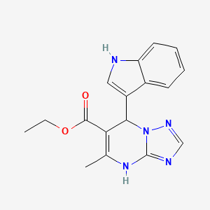 molecular formula C17H17N5O2 B5006695 ethyl 7-(1H-indol-3-yl)-5-methyl-4,7-dihydro[1,2,4]triazolo[1,5-a]pyrimidine-6-carboxylate 