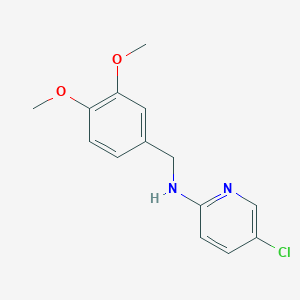 molecular formula C14H15ClN2O2 B5006728 5-chloro-N-[(3,4-dimethoxyphenyl)methyl]pyridin-2-amine 