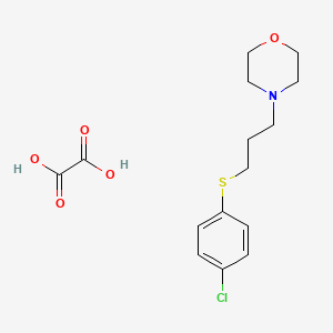 molecular formula C15H20ClNO5S B5006743 4-[3-(4-Chlorophenyl)sulfanylpropyl]morpholine;oxalic acid 