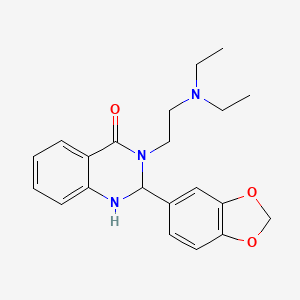 2-(1,3-benzodioxol-5-yl)-3-[2-(diethylamino)ethyl]-2,3-dihydro-4(1H)-quinazolinone