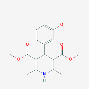 molecular formula C18H21NO5 B500677 Dimethyl 4-(3-methoxyphenyl)-2,6-dimethyl-1,4-dihydropyridine-3,5-dicarboxylate CAS No. 43114-34-7