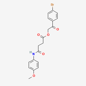 molecular formula C19H18BrNO5 B5006773 2-(4-Bromophenyl)-2-oxoethyl 3-[(4-methoxyphenyl)carbamoyl]propanoate 