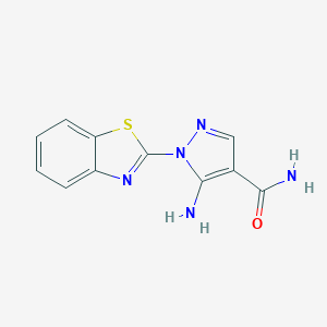 5-amino-1-(1,3-benzothiazol-2-yl)-1H-pyrazole-4-carboxamide