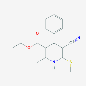 Ethyl 5-cyano-2-methyl-6-(methylthio)-4-phenyl-1,4-dihydropyridine-3-carboxylate